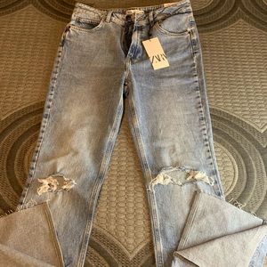 Zara Split Hem Jeans